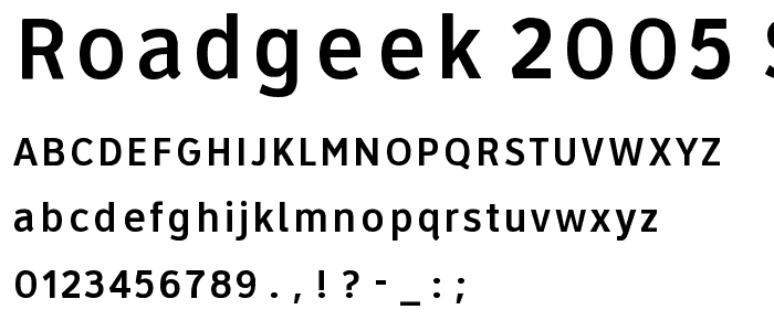 Roadgeek 2005 Series 4W font